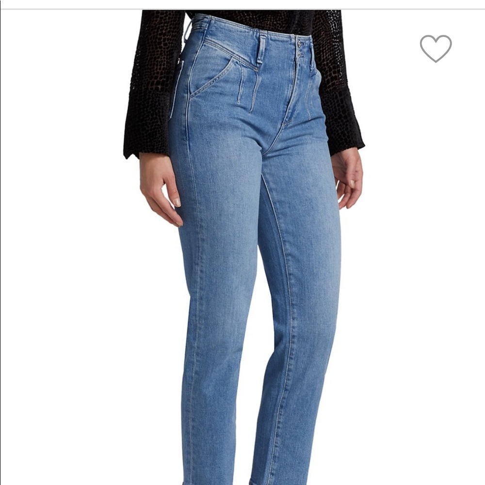 Paige  -Sarah pleated straight-leg ankle Pants